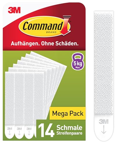 Command Klebestreifen, Vorteilspack 14x2 Schmal (28... - Auto & Moto Amazon Allemagne à 12.30€