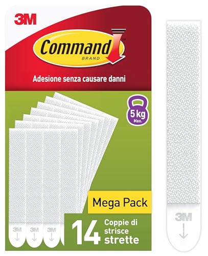 Command Strisce Adesive Appendiquadri Strette - 14 Paia (28... - Auto & Moto en promo à 12.99€