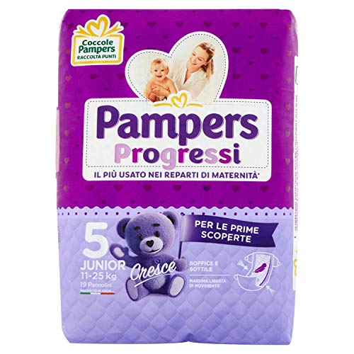 Pannolini Pampers Progressi Maxi 11-25 Kg Misura 5 (19pz) - Home & Kitchen Amazon Spain à 8.11€