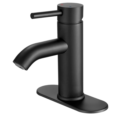 Black Bathroom Sink Faucet Single Handle one Hole Rv... - Home & Kitchen Amazon UK à 15.18€