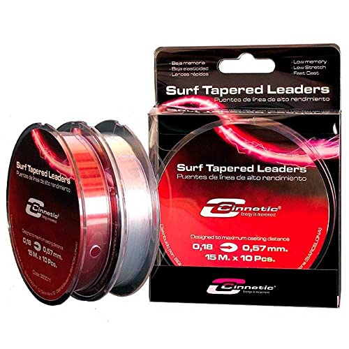 Cinnetic 320006 - Surf Tapered Leaders 15X10 - Red 0,24 - Sports & Fitness en promo à 11.99€