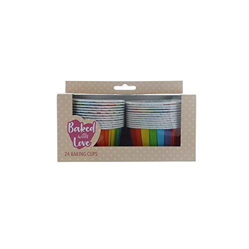 Baked With Love Rainbow Striped Baking Cups, Ultra Strong... - High-Tech & Électronique en promo à 1.85€