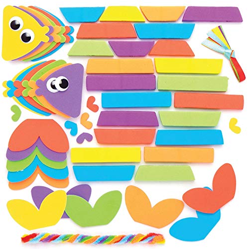 Baker Ross Poissons en mousse à assembler (Paquet de 6)... - Jouets & Jeux Amazon France à 7.99€