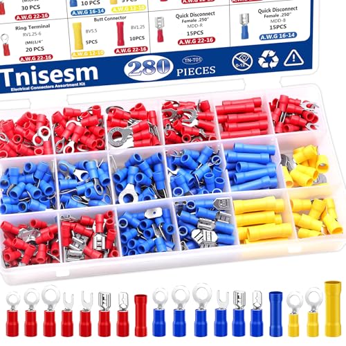 Tnisesm/300PCS Insulated Wire Crimp Connectors Assortment... - Home & Kitchen Amazon UK à 6.38€