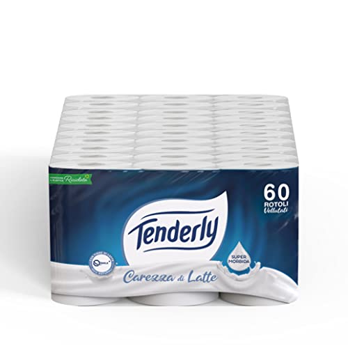 Tenderly Lot de 60 rouleaux de papier toilette caresse de... - Auto & Moto Amazon France à 25.44€