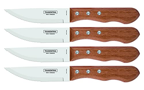 Tramontina 5” Jumbo Steak Knives Set of 4, Sharp Knife with... - Deal du jour à 23.21€