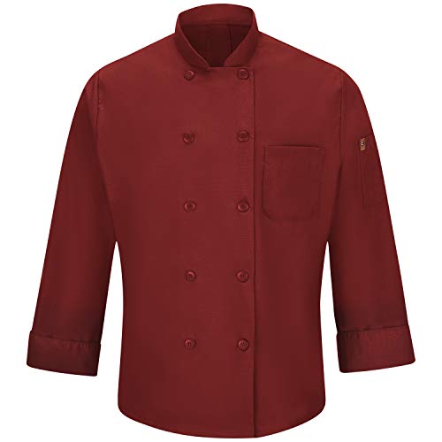 Red Kap Abrigo de chef de manga larga con diez botones y... - Jardin & Extérieur Amazon Espagne à 19.79€