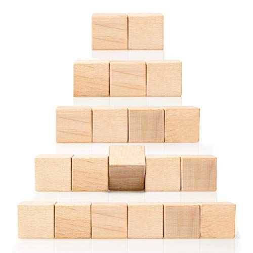 20 piezas cubos madera pino, 20 mm cubos de madera... - Loisirs Créatifs Amazon Espagne à 7.89€