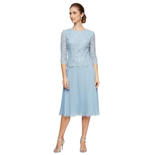 Alex Evenings - Abito da Donna in Pizzo con Paillettes... - Mode & Vêtements Amazon Italie à 32.84€