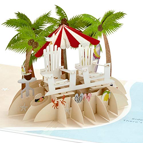 Hallmark Pop-Up-Glückwunschkarte zum Jahrestag (Strand) - Fournitures Bureau Amazon Allemagne à 5.40€