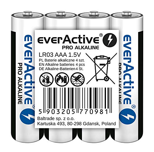 everActive Lot de 4 piles AAA Pro Alkaline Micro LR03 R03... - High-Tech & Électronique en promo à 1.47€