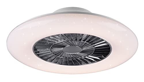Reality, Ventilateur, Visby incl. 1xLED, Chrome/Blanc Mat - Maison & Cuisine Amazon France à 90.09€