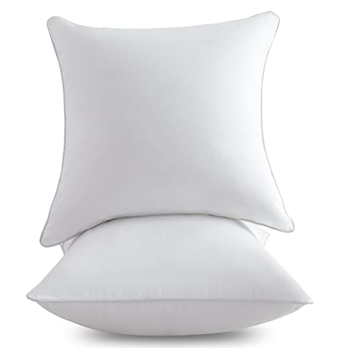 FavriQ 100% Cotton Cover 22 x 22 Pillow Inserts (Set of 2)... - Home & Kitchen Amazon UK à 9.53€