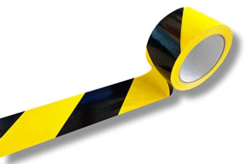 6 Rollen PVC-Klebeband gelb/schwarz schraffiert 50mm x 33m... - Fournitures Bureau Amazon Allemagne à 6.77€