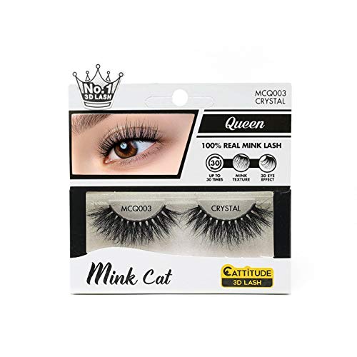 EBIN NEW YORK Queen Mink Cattitude 3D Lash – Crystal Real... - Animalerie Amazon Allemagne à 7.20€