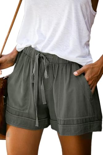 ANFTFH Pantalones Cortos Casuales de Verano con cordón... - Home & Kitchen Amazon Spain à 9.48€