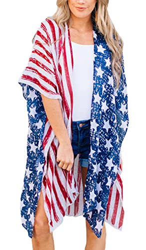 DDSOL - Kimono para mujer, diseño de bandera americana... - Amazon Espagne à 7.74€
