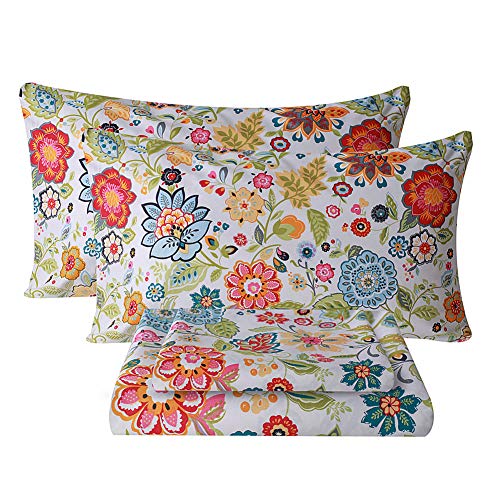 Bedlifes Bettwäsche-Set für Doppelbett, Blumenmuster... - Maison & Cuisine Amazon Allemagne à 16.57€
