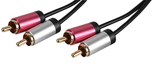 Pro Signal PSG3198-1M Slim 2x Phono (RCA) Plug to 2x Phono... - Amazon Royaume-Uni à 2.45€