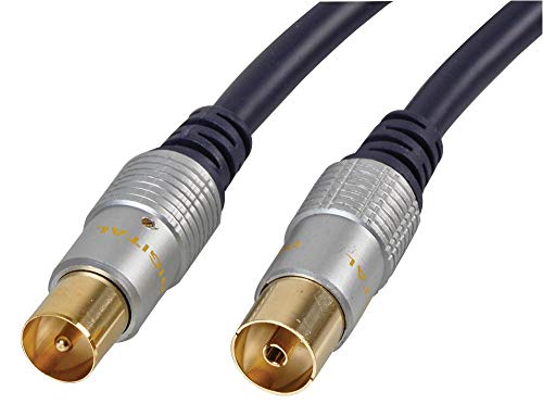 Pro Signal PSG08486 HQ Fly Lead Coaxial Male to Female, 1m... - Amazon Royaume-Uni à 1.45€