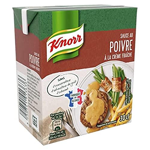 Knorr Sauce au poivre à la crème fraîche - La brique de 30cl - Épicerie en promo à 2.09€