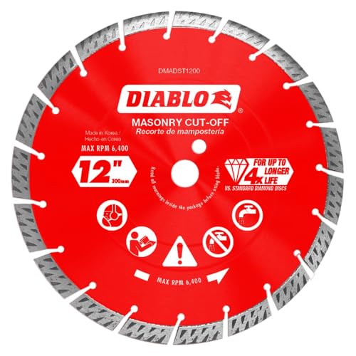 Diablo DMADST1200 12 in. Diamond Segmented Turbo Cut-Off... - Amazon UK à 50.35€