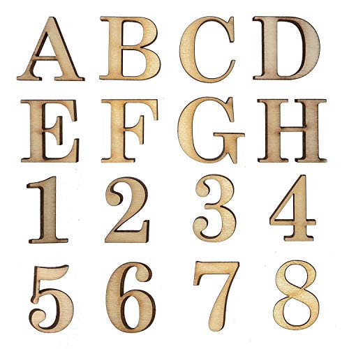 Wooden Letters Large Small Georgia Bold 2cm-40cm 4mm Thick... - Maison & Cuisine Amazon Royaume-Uni à 1.70€