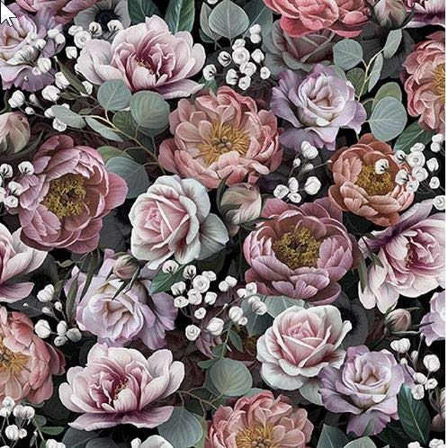 Lot de 20 serviettes de table vintage Motif fleurs sur fond... - Maison & Cuisine en promo à 2.75€