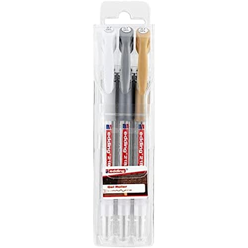 edding 2185 Gelroller - weiß, gold, silber - 3er Set - 0,7... - Fournitures Bureau en promo à 0.99€