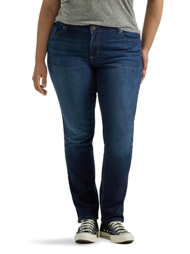 Lee Vaqueros de Pierna Recta para Mujer, Nightshade, 26 Plus - Bon plan à 31.39€