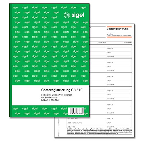 SIGEL GB510 Gastro Gästeregistrierung Gästeliste... - Bon plan à 4.06€