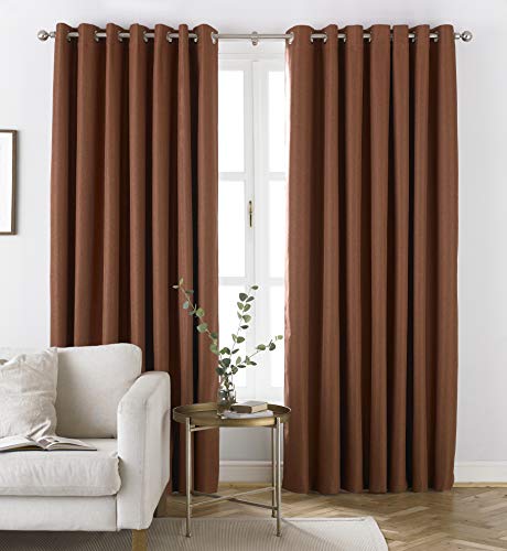 furn. Moon Eyelet Blackout Curtains, 3-Pass Blackout... - Amazon Royaume-Uni à 12.69€