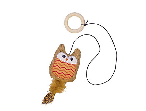 Nobby Kork Eule mit Catnip, mit Holzring orange Band mit... - Toys & Games Amazon Germany à 3.69€