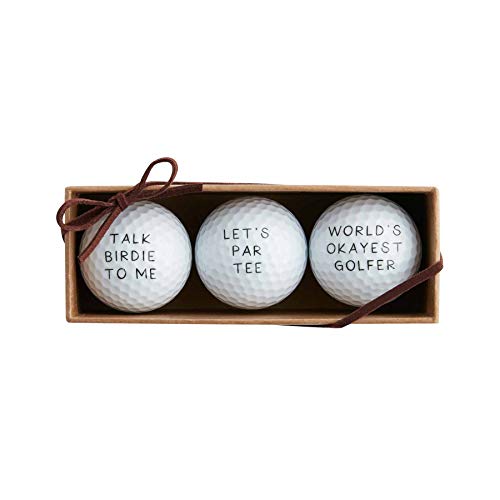 Mud Pie Men's Lets Par Tee Golf Ball Set, 1 1/2" Dia, Lets... - Sports & Fitness en promo à 9.10€