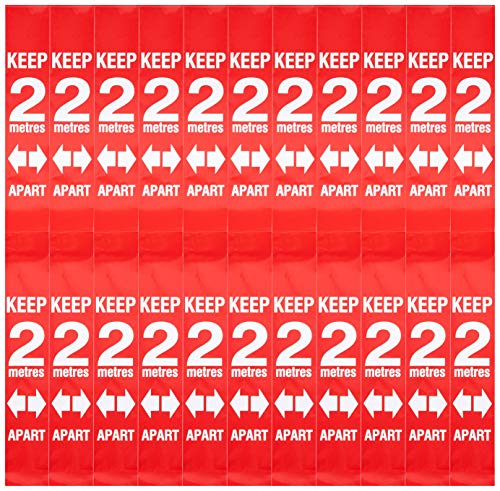 This is 2 m Safe Distanzmarker (rot) - Fournitures Bureau Amazon Allemagne à 13.28€