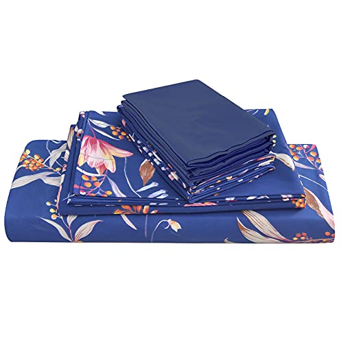 JSD Bettwäscheset mit Blumenmuster, 6-teilig, gebürstete... - Amazon Allemagne à 12.58€