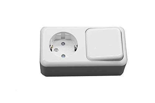 Prendeluz - Base Schuko avec interrupteur blanc 16 A/250 V. en promo à 10,96€ (-58%) sur Amazon FR