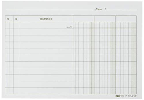EDIPRO - E3133VE - 100 Cards with 3 Columns Green f.to 17x12 - Auto & Motorcycle Amazon UK à 6.40€