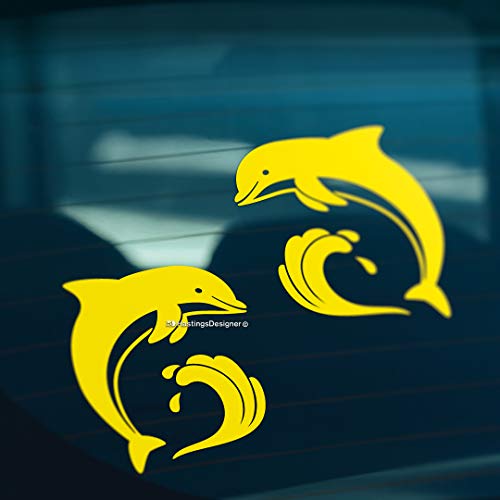 2x DOLPHIN JUMPING WAVE Surfing Camper Car Caravan Wall... - Sports & Fitness en promo à 1.99€