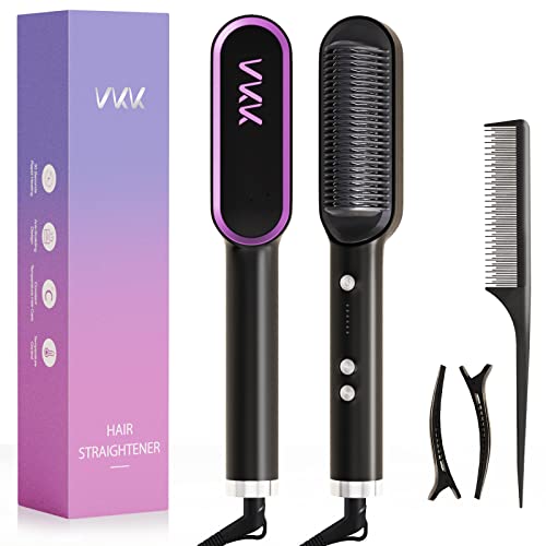 VKK Hair Straightener Brush, Hair Straightener Comb with... - Beauty & Fragrances Amazon UK à 15.20€