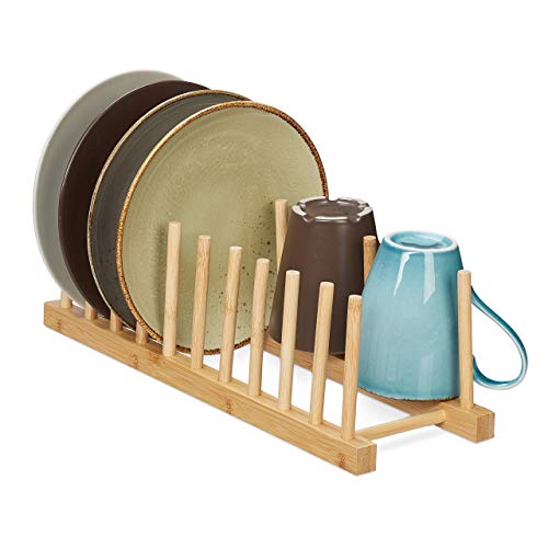 Relaxdays Plate Rack, for 10 Dishes, Pan Lid & Chopping... - Maison & Cuisine Amazon Royaume-Uni à 19.24€