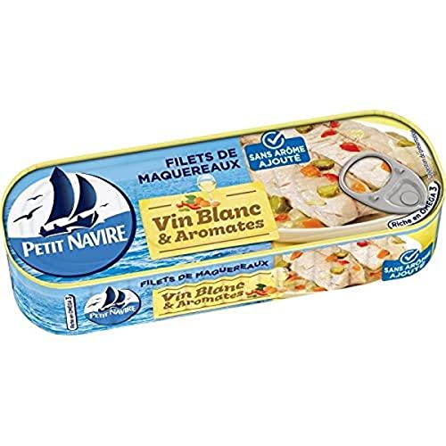Petit Navire Filets maquereaux, vin arômes - La boite de... - Animalerie Amazon France à 3.25€