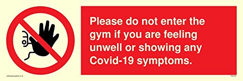 Veuillez ne pas entrer dans la salle de gym si vous vous... - Sports & Fitness Amazon France à 25.37€