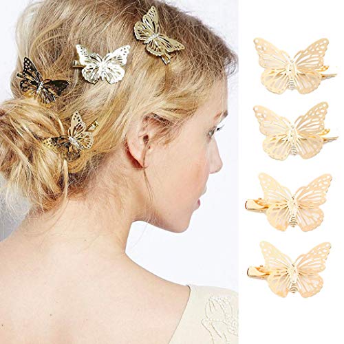 Genglass Pinces à cheveux papillon dorées Barrettes à... - Mode & Vêtements Amazon France à 2.21€