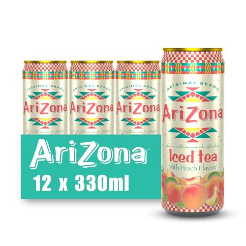 AriZona - Thé Noir Goût Pêche - Pack de 12 Canettes 330 ml... - Sports & Fitness Amazon France à 1.87€
