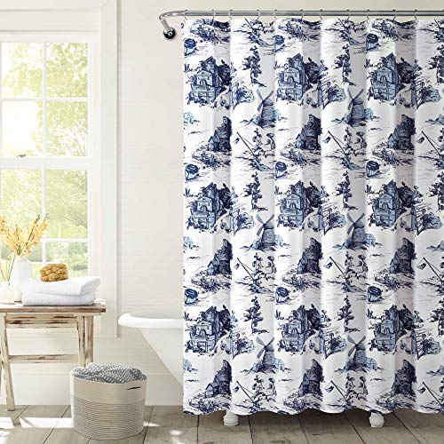 Lush Decor French Country Toile Shower Curtain, 72" x 72"... - Maison & Cuisine Amazon Royaume-Uni à 20.24€