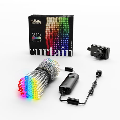 Twinkly Curtain 210 LED RGB+Blanc, Guirlande LED Extérieure... - Maison & Cuisine Amazon France à 65.70€