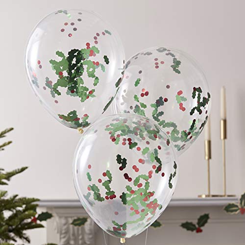 Ginger Ray Weihnachts-Konfetti-Luftballons, gefüllt, 5... - Maison & Cuisine Amazon Allemagne à 3.47€