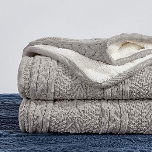 Longhui bedding Couverture Sherpa en tricot torsadé avec... - Maison & Cuisine en promo à 29.88€
