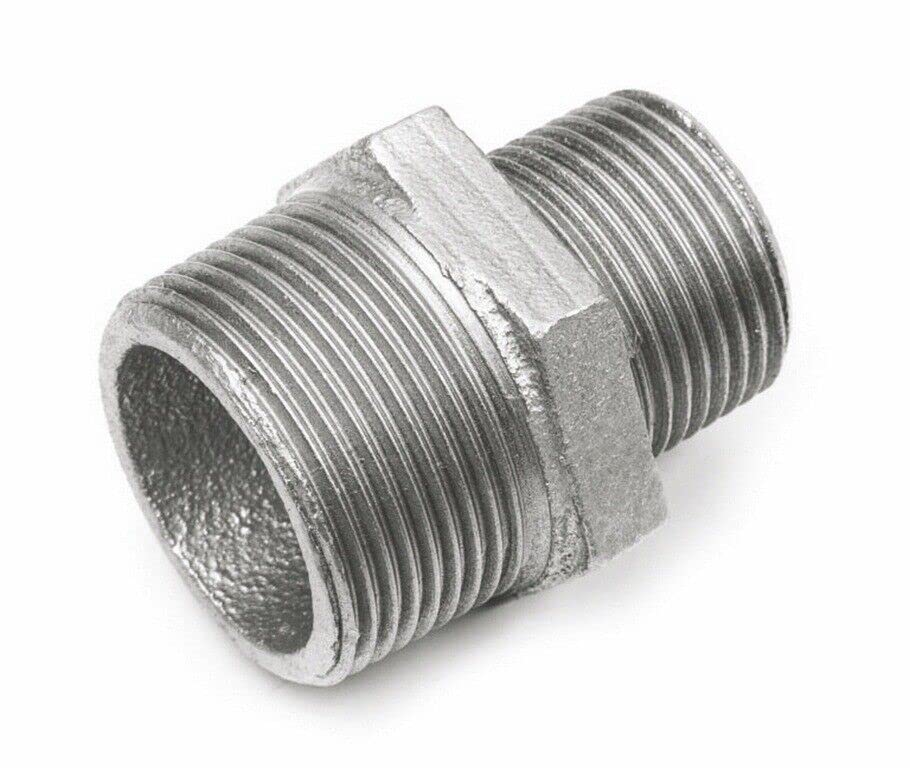 Racor roscado de hierro maleable galvanizado – Racor recto... - Bricolage & Outils Amazon Espagne à 1.98€